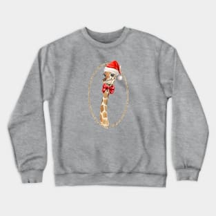 Christmas Giraffe Crewneck Sweatshirt